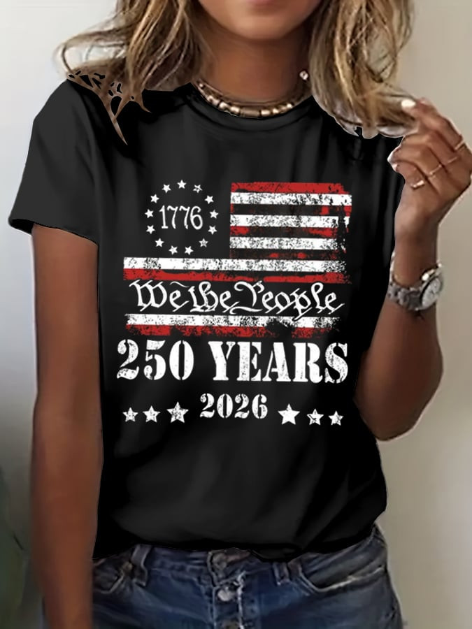 We The People 250 Years Shirt July 4 Shirts For Women Independence Day Gift For Girlfriend